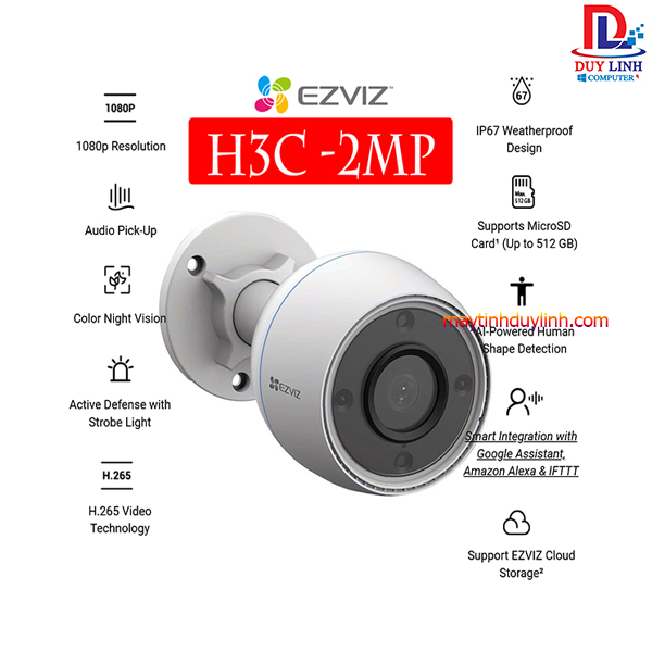 Camera EZVIZ H3C| 2.0 Megapixel| Cố Định