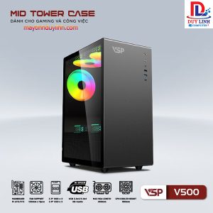 Case VSP V500 Kính cường lực bên hông Đen