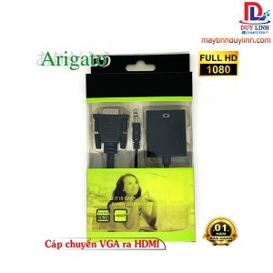 Cáp chuyển VGA sang HDMI HỘP (Có Jack Audio)