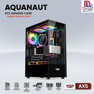 Case VSP AX5 Aquanaut Gaming Đen