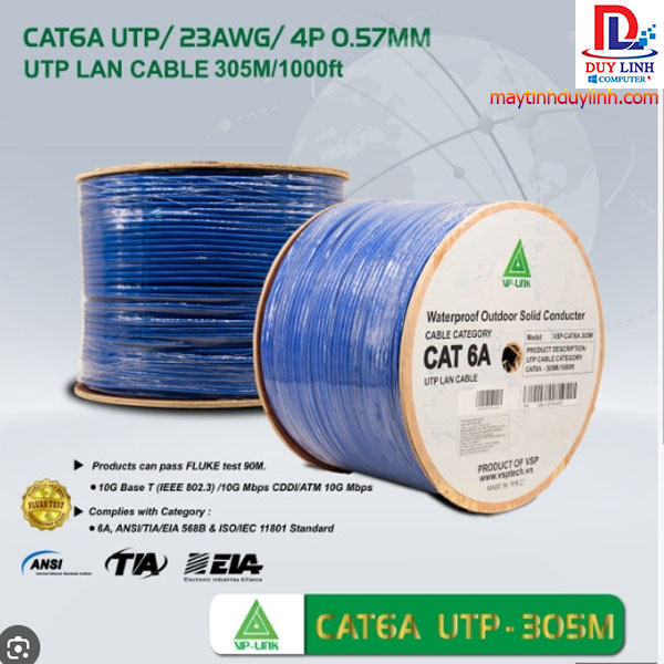 Dây cáp mạng CAT 6A VSP 305M
