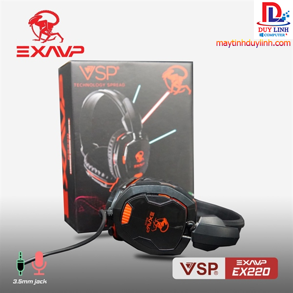 Tai Nghe VSP EXAVP EX220 Gaming Led (Đen)