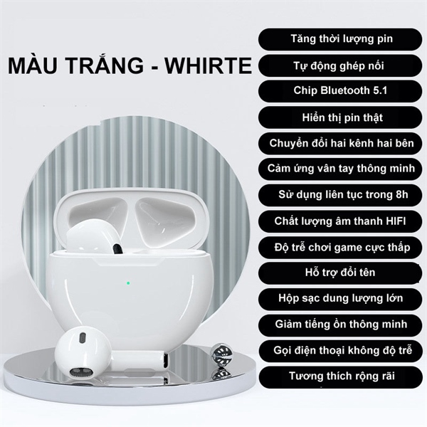 Tai Nghe Bluetooth Không Dây Pro 6 - Chính hãng Vupa Tech - Ảnh 2