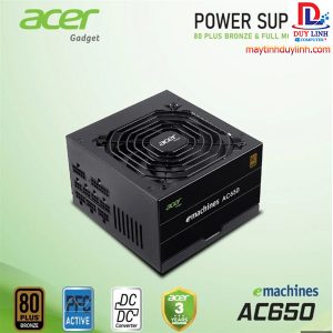Nguồn Acer AC650 650W 80 Plus Bronz Full Range Full Modular