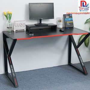 Bàn gaming chữ K Mặt Đen - Viền Đỏ