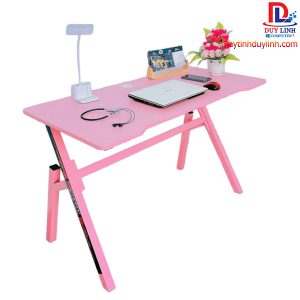 Bàn chữ K mặt Hồng, viền trắng gaming