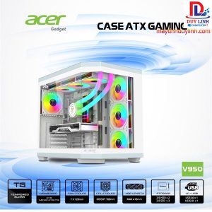 Case ACER V950 BLK ATX GAMING - WHITE+ 4 Fan