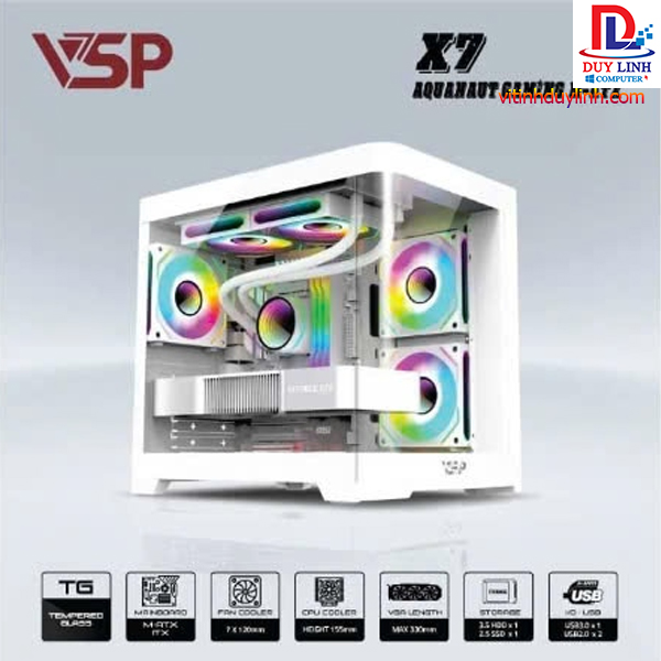 Case VSP X7 - White (Kính cong)