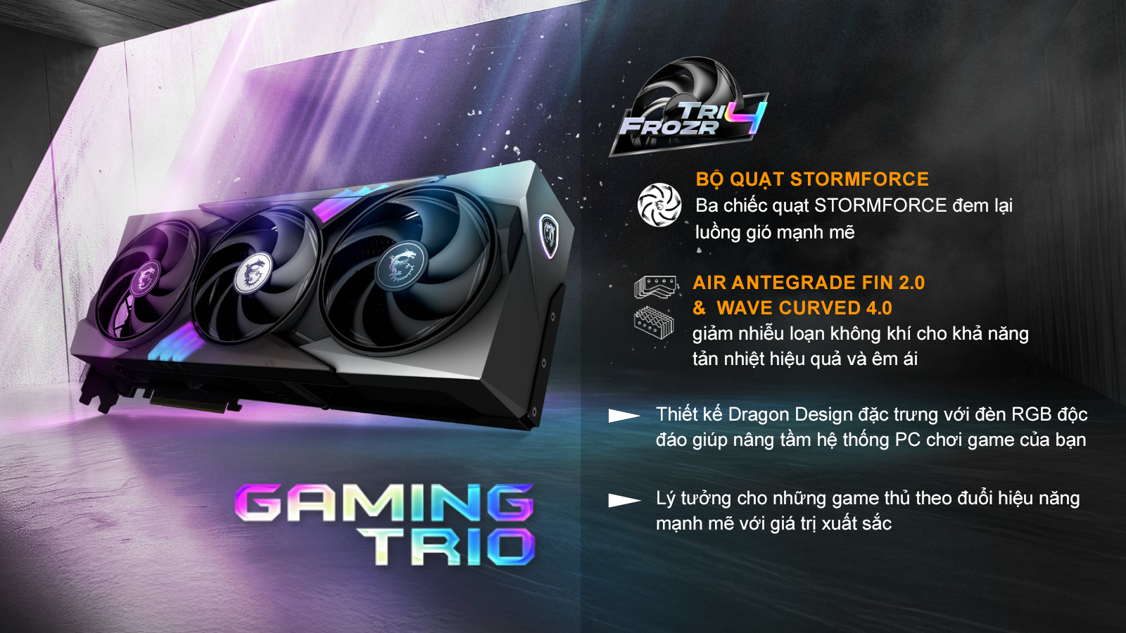 MSI GeForce RTX™ 5070 12G GAMING TRIO OC - Ảnh 2