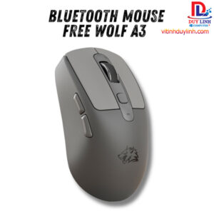 Chuột Không Dây Bluetooth Free Wolf A3 Pin Sạc Nút im Lặng Chống Ồn - Màu Ghi Xám