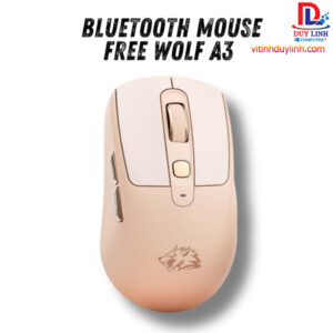Chuột Không Dây Bluetooth Free Wolf A3 Pin Sạc Nút im Lặng Chống Ồn - Màu Trà Sữa