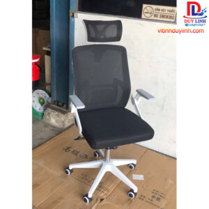 Ghế Xoay lưới tựa cổ Đen có gác chân