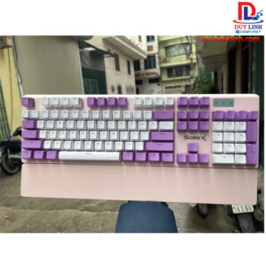 Phím cơ SoReX SK105 có kê tay - Mix Tím