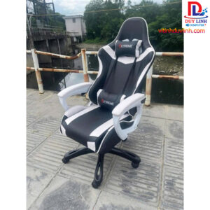 Ghế Gaming Extreme màu Trắng Đen không gác chân OMG