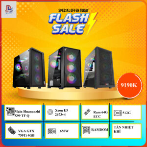 PC Giả Lập 12 | Xeon E5 2673v4 – RAM 64G – NVMe 512G – VGA GTX 750Ti 4GB