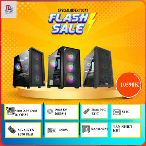 PC Giả Lập 18 | Dual E5 2680V4 – RAM 96G – NVMe 512G – VGA GTX 1070 8GB