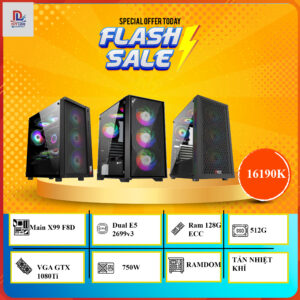 PC Giả Lập 34 | Dual E5 2699v3 – RAM 128G – NVMe 512G – VGA GTX 1080Ti