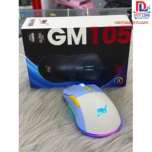 Chuột Gaming GNET GM105 Màu Trắng , Led RGB
