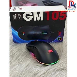 Chuột Gaming GNET GM105 Màu đen, Led RGB